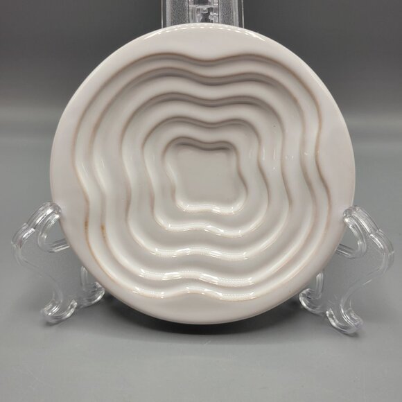 Two Mary Judge Ceramic Olive Oil Dipping Dish Plate Maioliche Michelangelo Italy - Picture 2 of 10